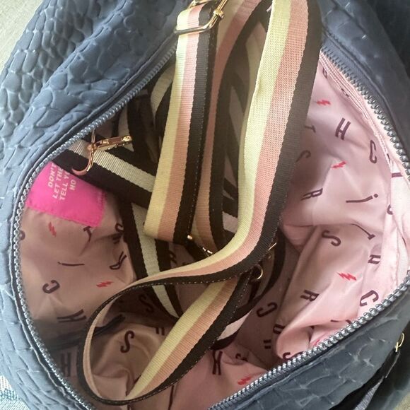 Stella & Dot Navy Textured Backpack Carry-on Bag - Picture 10 of 11